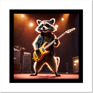 cool raccoon Posters and Art